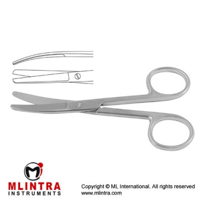 Operating Scissor Curved - Blunt/Blunt Stainless Steel, 14.5 cm - 5 3/4"